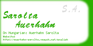 sarolta auerhahn business card